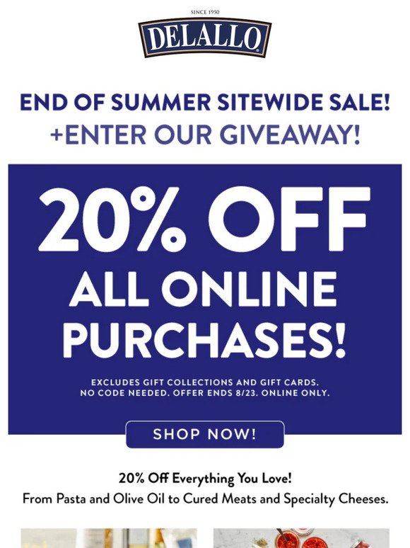 End of Summer Site-wide SALE!