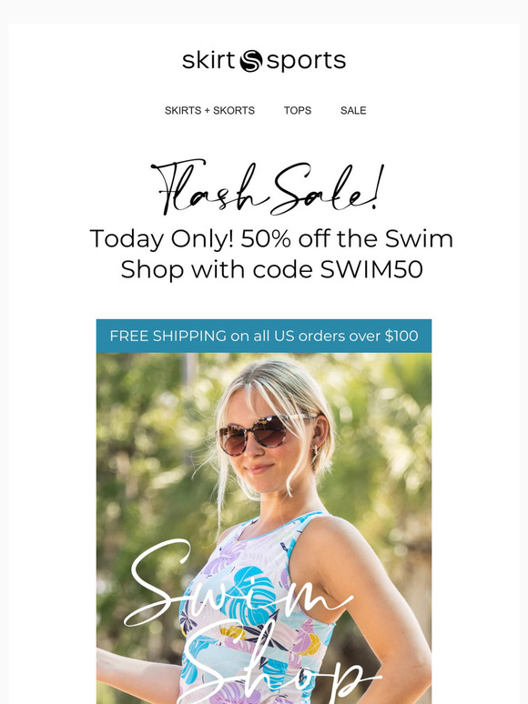 Flash Sale: 50% off Swim Shop Today Only