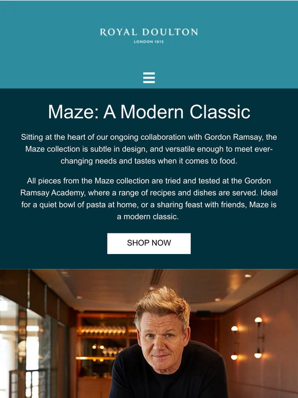 Royal Doulton: Gordon Ramsay, the Maze collection | Milled