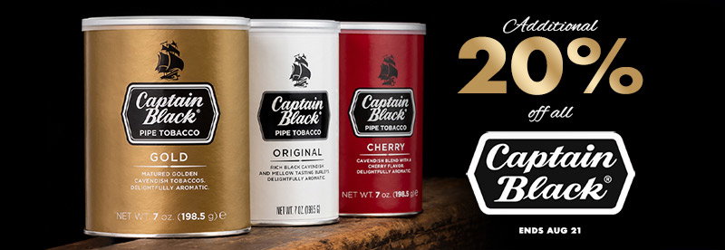 Additional 20% Off all Captain Black Pipe Tobacco at Smokingpipes.com