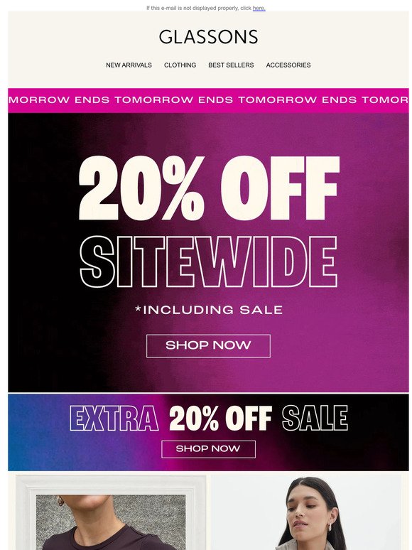 ENDS TOMORROW: 20% OFF SITEWIDE!
