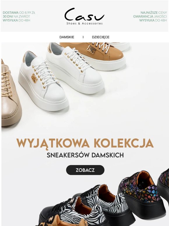 ☰ Wyjątkowa kolekcja sneakersów 💛 Skorzystaj z darmowej dostawy