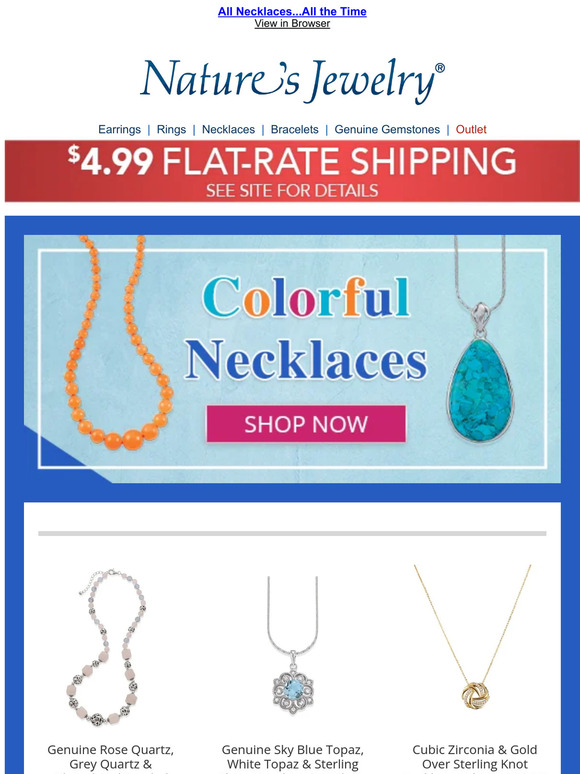 Nature's Jewelry Make Your Neck Sparkle Necklaces by Nature's