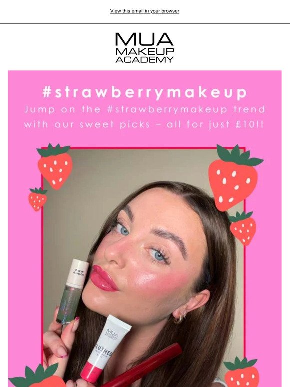 Jump on the #strawberrymakeup trend! 🍓