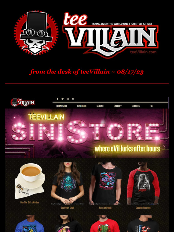 Designs you missed are now in the siniStore in Limited Quantities!