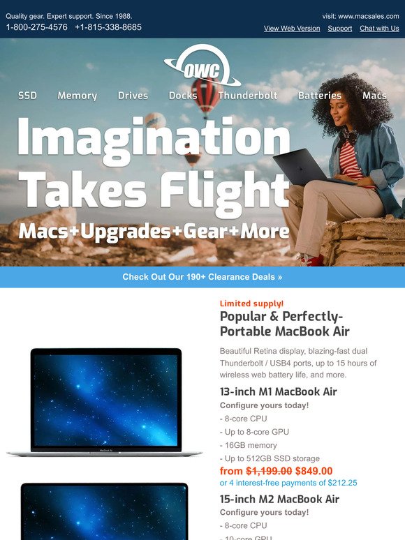 😍 Imagine the possibilities! 💻 Amazing deals on Macs, clearance, upgrades, gear, & more...
