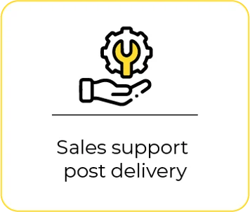 Sales support 
post delivery