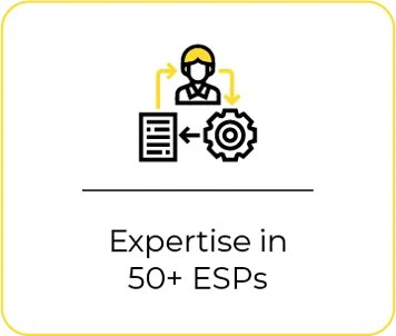 Expertise in
50+ ESPs