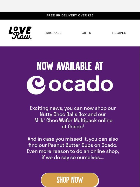 New listings at Ocado!