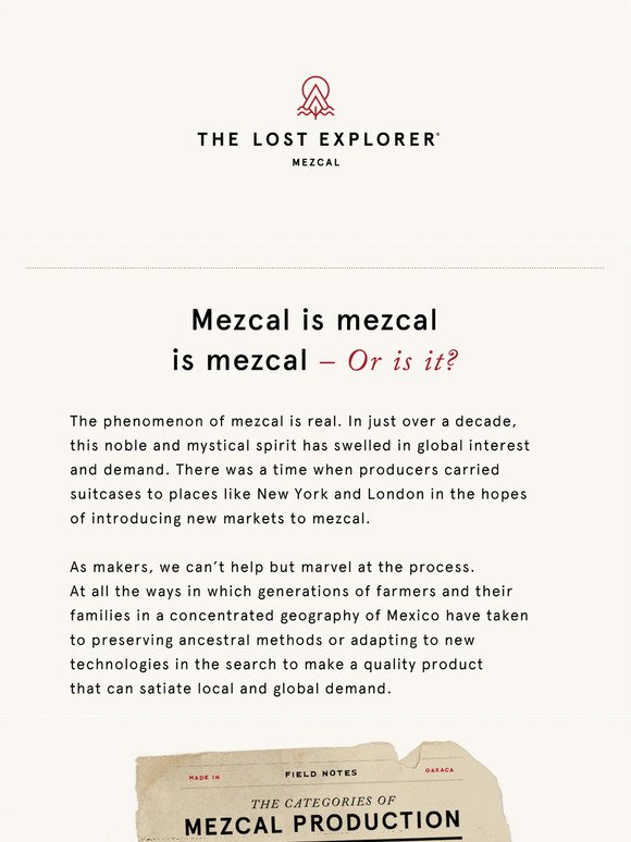 Lost in Mexico City - The Lost Explorer Mezcal