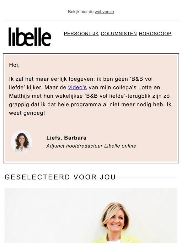 Libelle Met dít beddengoed heb je het ’s nachts nooit meer te warm B&B Bekentenissen “Tussen