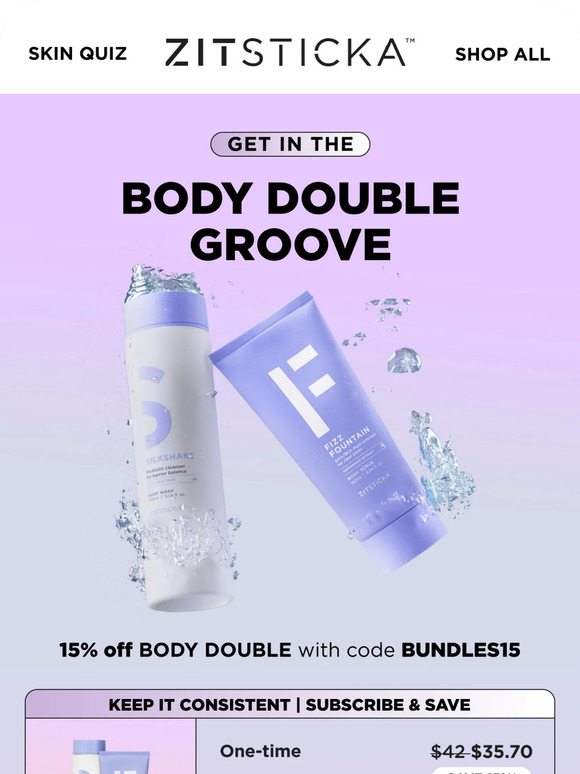 15% off BODY DOUBLE for head to toe glow ✨