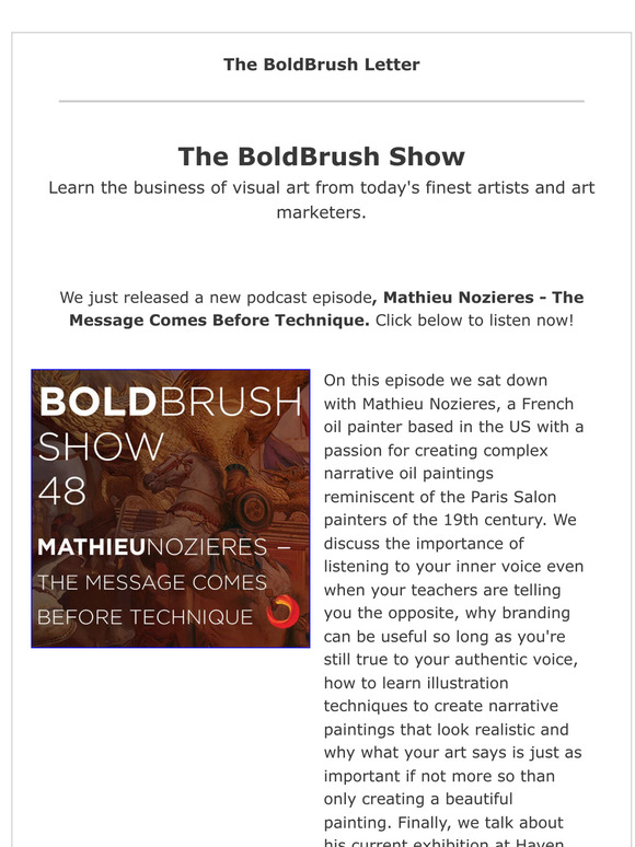New Podcast Episode: Mathieu Nozieres - The Message Comes Before Technique