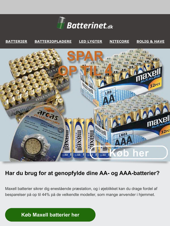 Spar op til 44% på Maxell batterier NU🔋