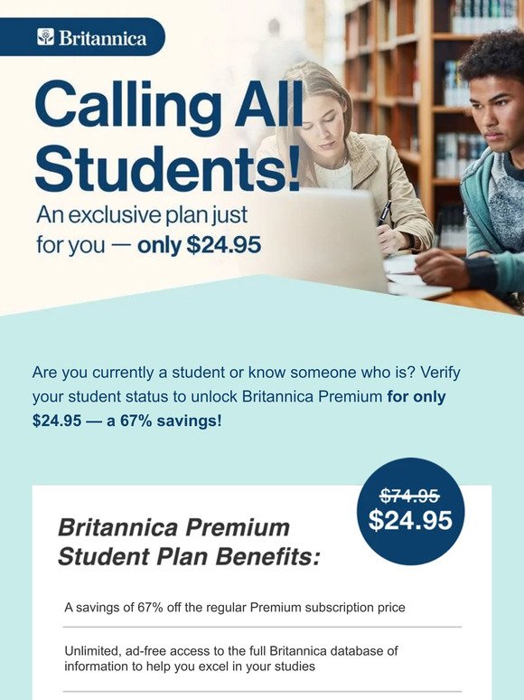 EXCLUSIVE: 67% OFF for Students