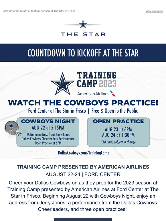 Countdown To Kickoff Complete: Welcome To Cowboys Football! ✭ Inside The  Star