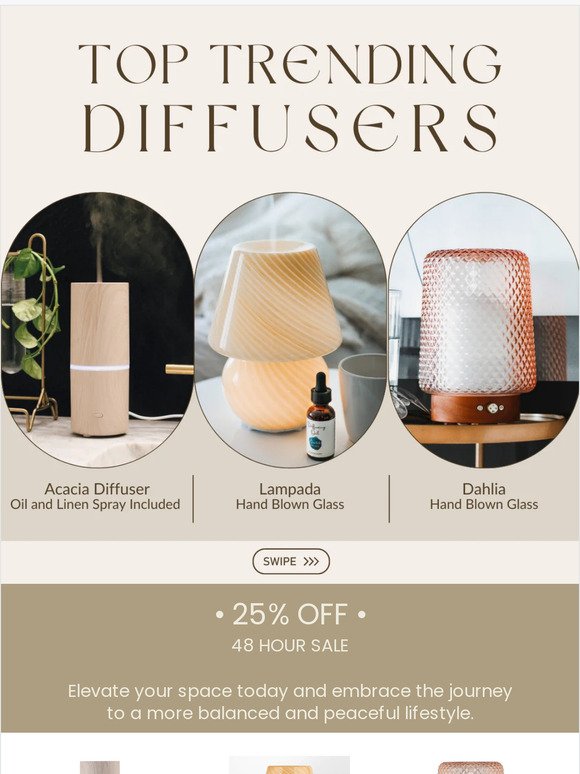 😍 Our Top Trending Diffusers --- 25% OFF! 👍😍