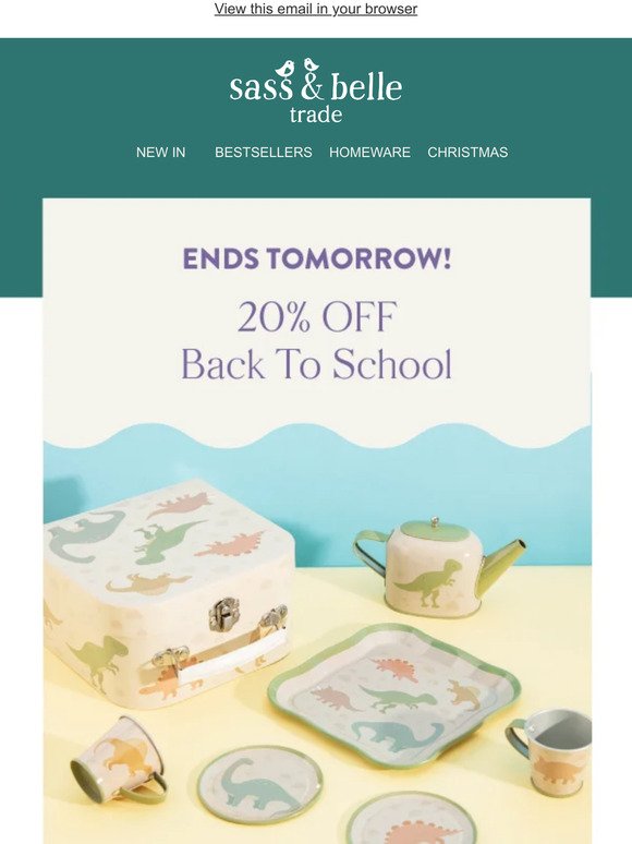 20% off Kids' Stock - Ends TOMORROW!