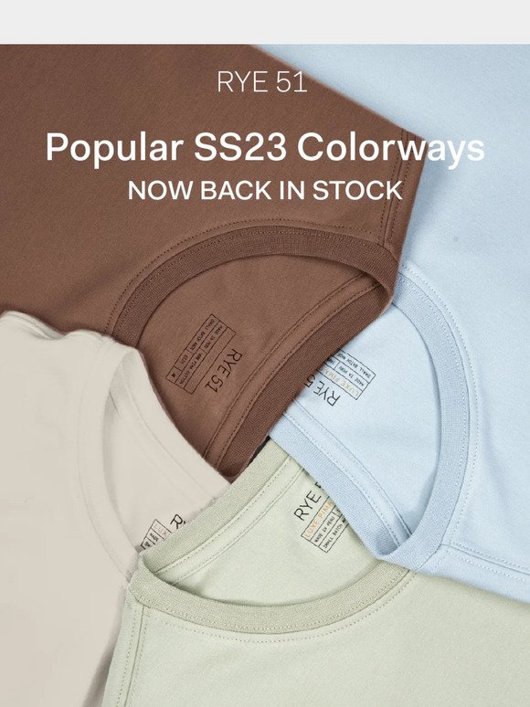 Back In Stock: Popular Luxe Tee Colors