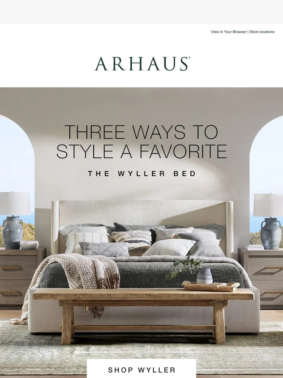 Arhaus 3 Ways to Style Our Wyller Bed Milled