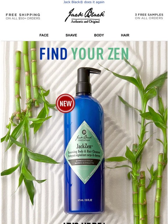 Bamboo, Black Pepper, Clary Sage. Your zen is here.