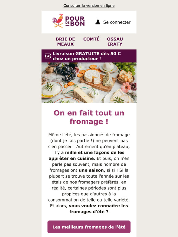 Fromages de l'été