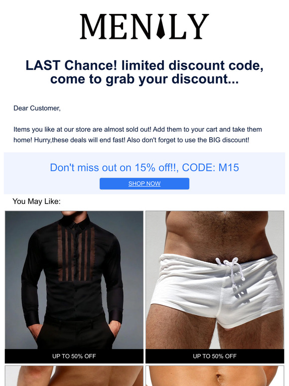 LAST Chance! limited discount code, come to grab your discount...