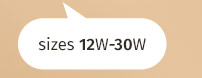 sizes 12W-30W