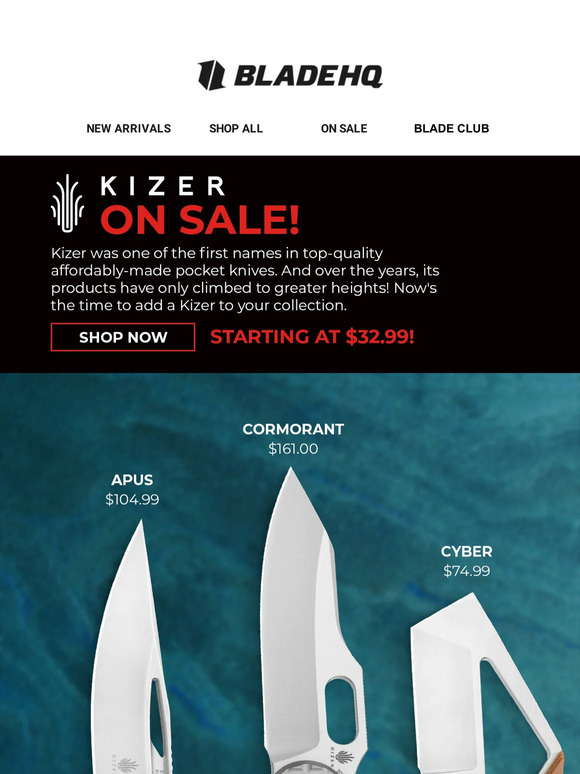 Blade HQ Source Your favorite Kizer knives are now on sale! Milled