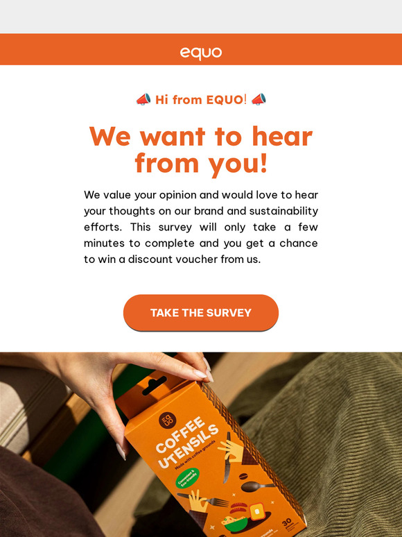 Your opinion matters. Take our survey today ✅