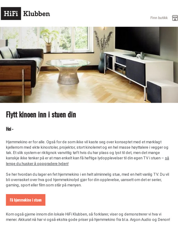 Flytt kinoen inn i stuen din