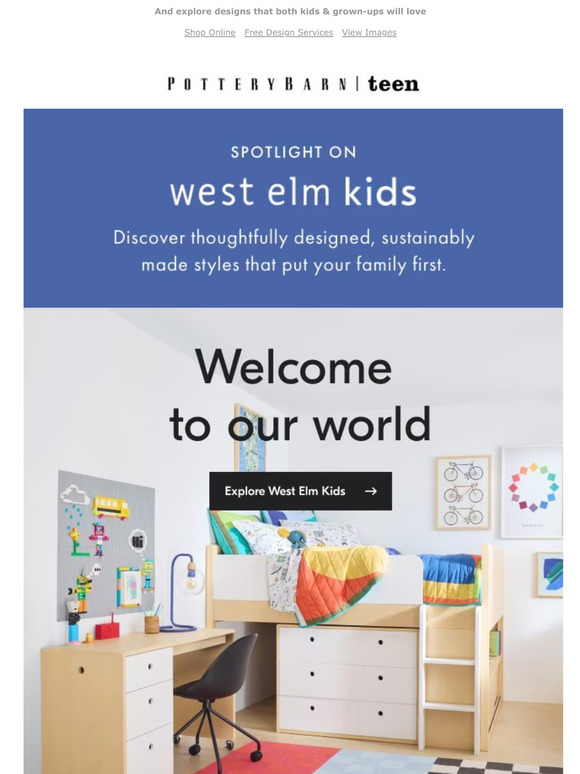 PBteen Say hello to West Elm Kids Milled