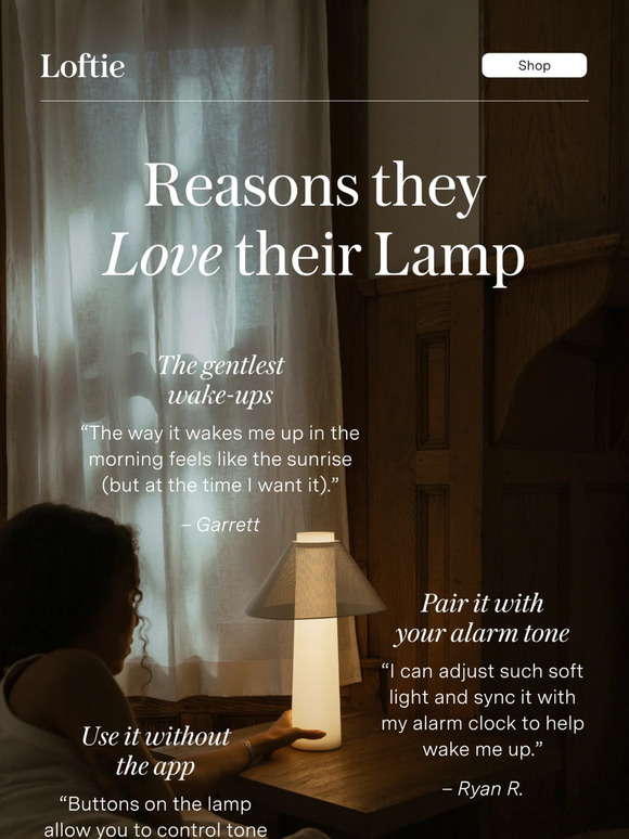 5 ⭐'s for The Loftie Lamp