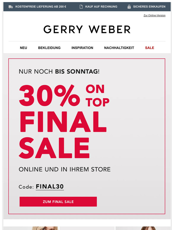 Nur noch bis Sonntag!