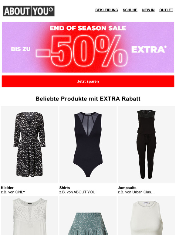 End of Season Sale: Bis zu -50% EXTRA