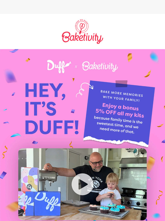 A special note from Duff! 👨‍🍳 Plus, 30% OFF!