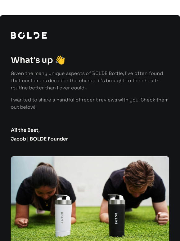 BOLDE Bottle: SAVE $40+ • Black Friday Ending SOON!