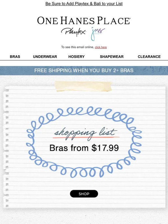 Ready to Shop? 🛍️ Bras from $17.99