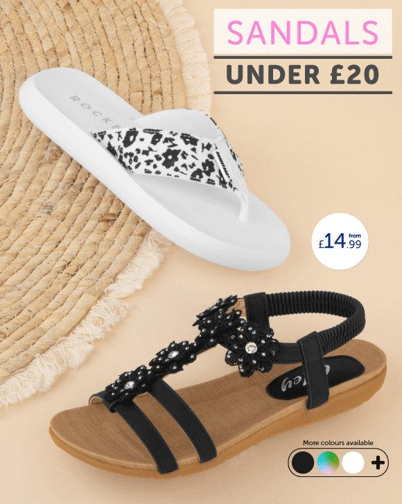 Shoe Zone Sandals from £9.99 Styles for the whole family! Milled
