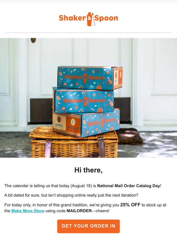 Shaker & Spoon Happy National Mail Order Catalog Day! 💌 Milled