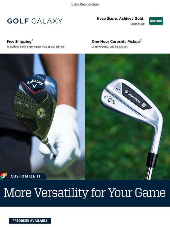 Golf Galaxy It’s time! ⏰ Preorder your new Callaway Apex utility woods & irons Milled