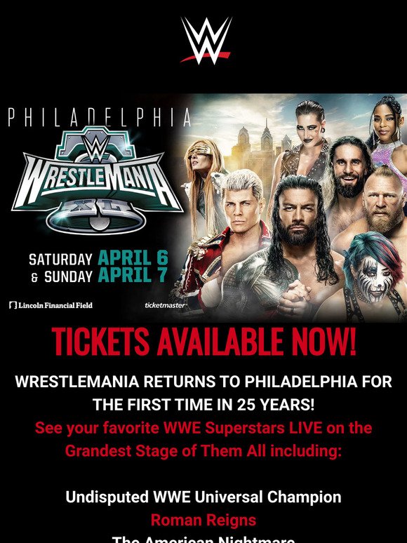 🚨WRESTLEMANIA 40 TICKETS AVAILABLE NOW! 🎟