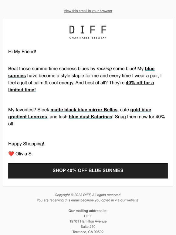 40% Off beautiful, brilliant blues!