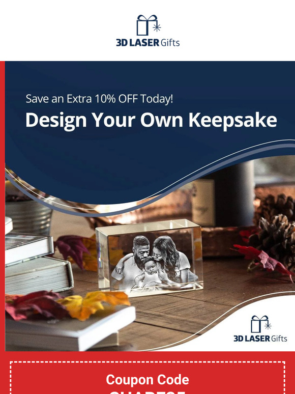 3D Laser Gifts Don't Wait! Order Today and Save 10 OFF Milled