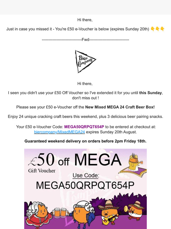 FWD: £50 On Us!