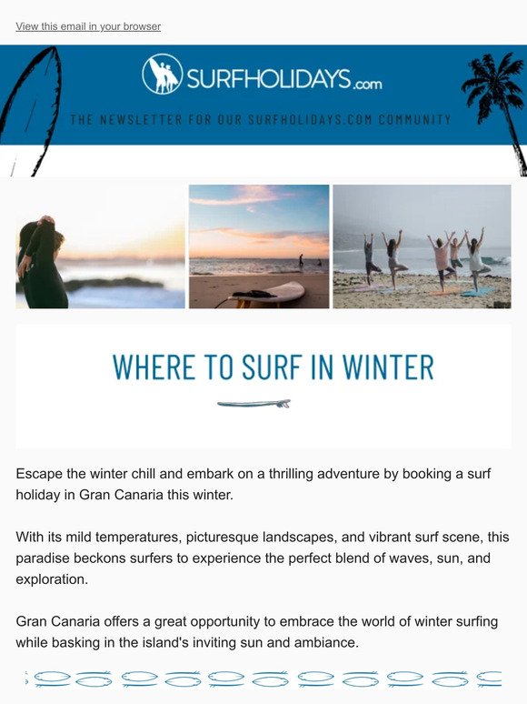 Winter Surf Camps in the Canary Islands