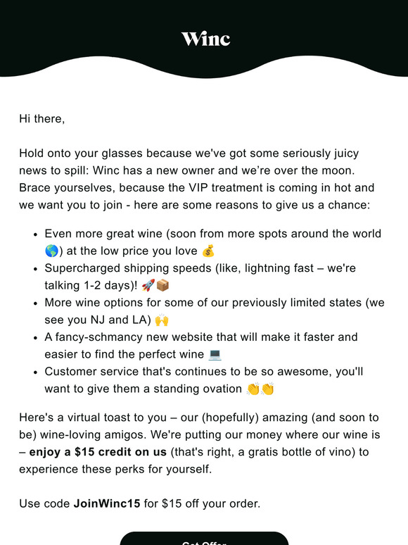 Winc’s New Owner + FREE Wine for You 🍷🌟