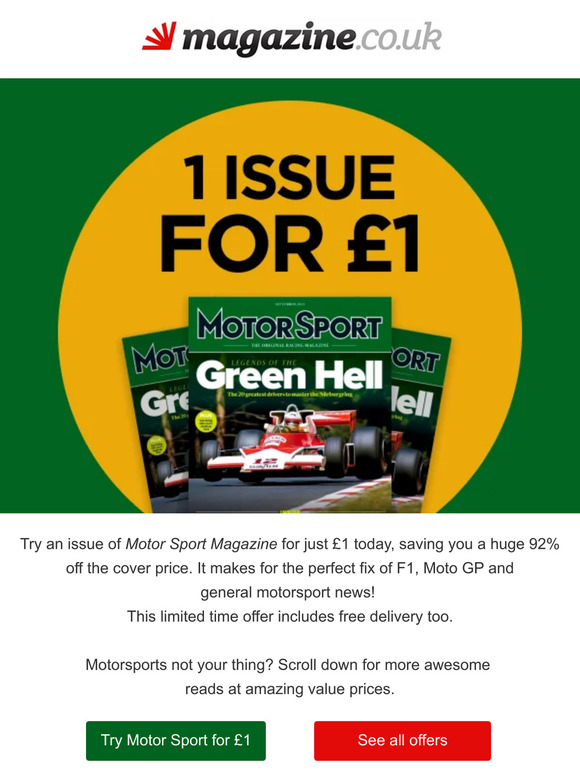 Try Motor Sport magazine for just £1!