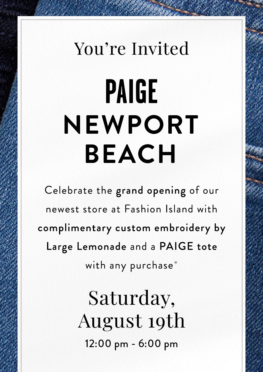 PAIGE YOU RE INVITED Join us in Newport Beach Milled