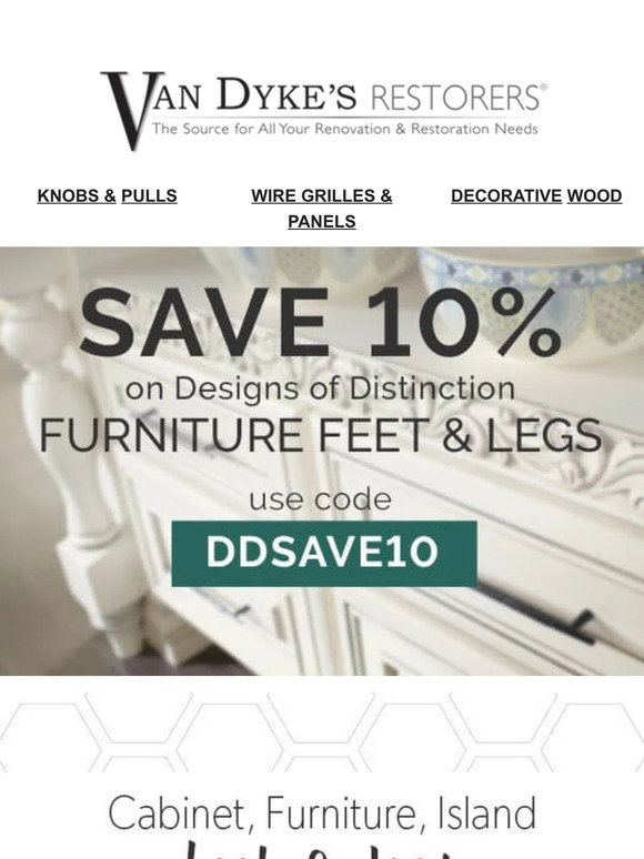 Van Dykes Restories Fortify Your Furniture Feet & Island Legs Milled